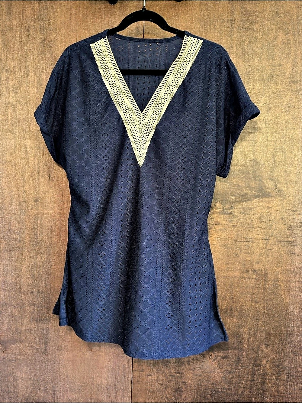 Women's Blue Geometric Tunic